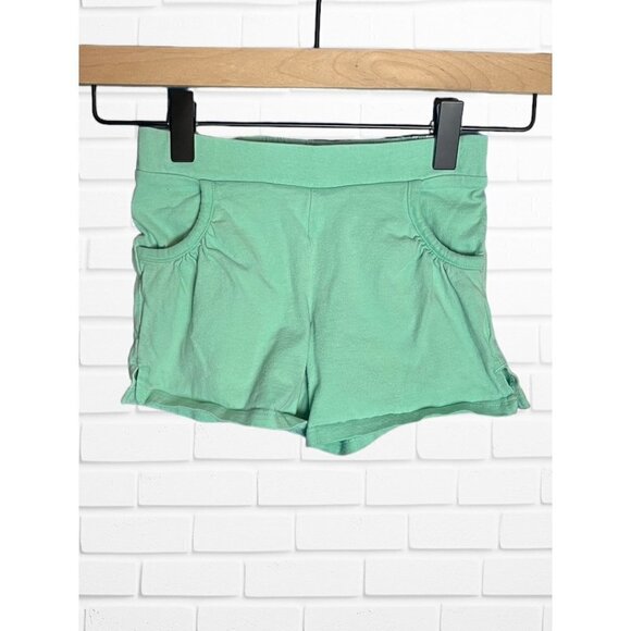 Old Navy Kids Girls Size 5T Pull On Shorts Pastel Green 100% Cotton With Pockets - Picture 1 of 4